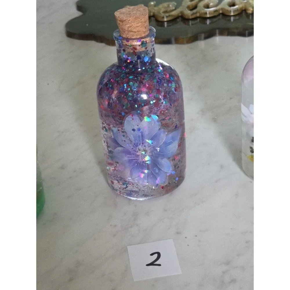 Handmade Resin Decorative Bottles With A Cork